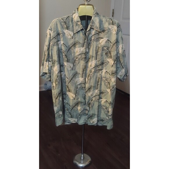 Summa Other - ! Hawaiian Print 80% Silk Button Up Collared Shirt Xl